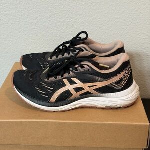 ASICS Women's Black and Peach Athletic Shoes